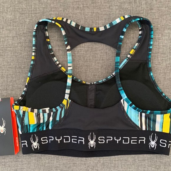 Spyder Women's Brayzen Sports Bra Freeze Stripe - Picture 3 of 4